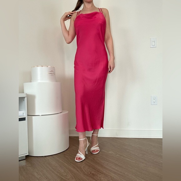 Zara Limited Edition Satin Pink Dress - Picture 9 of 9